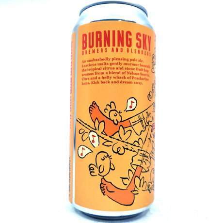 Burning Sky Just Peachy Pale Ale 4.8% (440ml can)-Hop Burns & Black