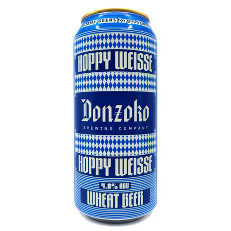 Donzoko Hoppy Weisse 4.8% (440ml can)-Hop Burns & Black