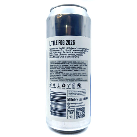 Rivington Little Fog 2026 Pale Ale 3.8% (500ml can)