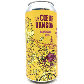 Burning Sky Le Coeur Damson Farmhouse Beer 5.2% (440ml can)-Hop Burns & Black