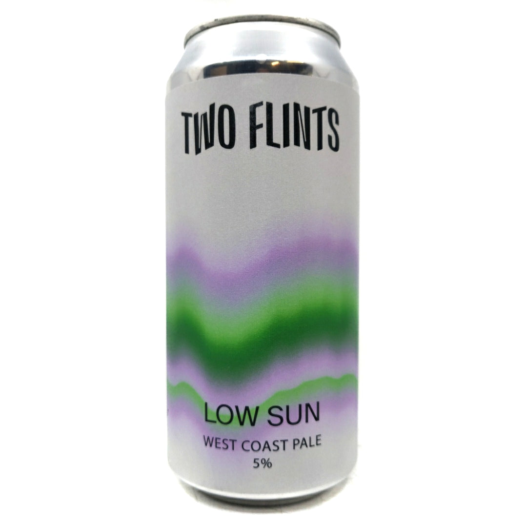Two Flints Low Sun West Coast Pale Ale 5% (440ml can)-Hop Burns & Black