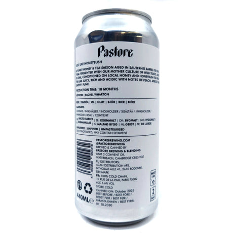 Pastore Just Like Honeybush Wild Ale 5.6% (440ml can)-Hop Burns & Black