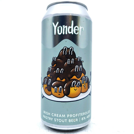 Yonder Irish Cream Profiteroles Imperial Pastry Stout 8% (440ml can)-Hop Burns & Black