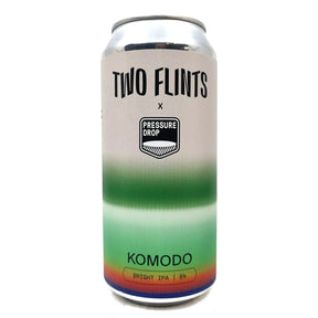 Two Flints x Pressure Drop Komodo Bright IPA 6% (440ml can)-Hop Burns & Black