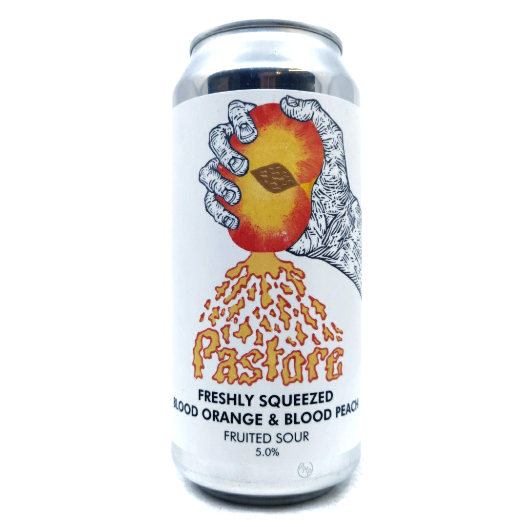 Pastore Freshly Squeezed Blood Peach & Blood Orange Sour 5% (440ml can)-Hop Burns & Black