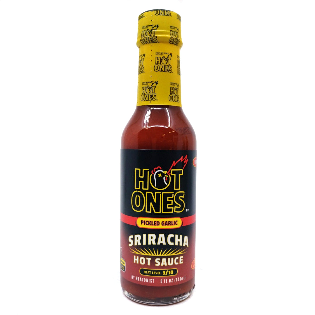 Hot Ones Pickled Garlic Sriracha Hot Sauce (148ml)-Hop Burns & Black