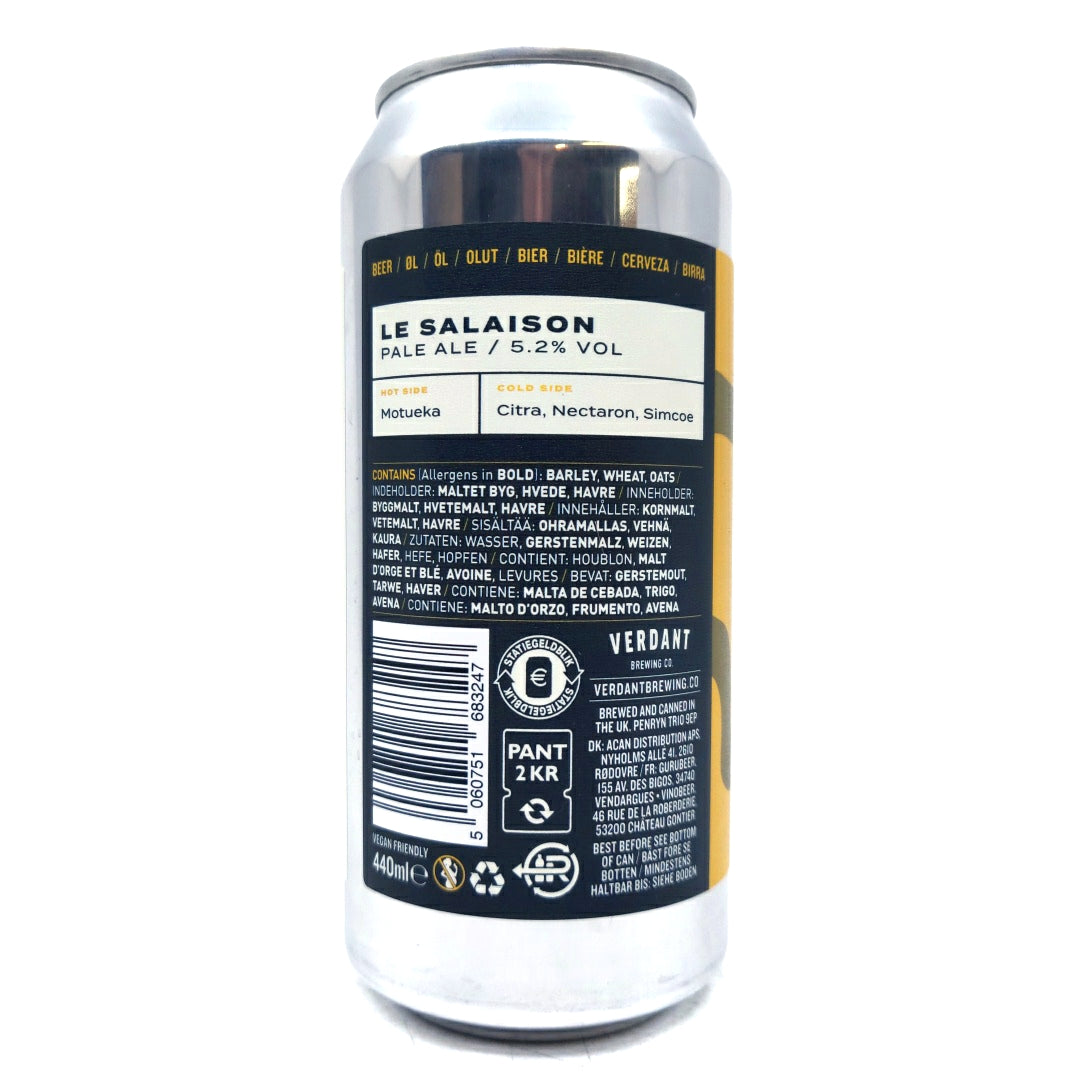 Verdant x Prizm Le Salaison Pale Ale 5.2% (440ml can)-Hop Burns & Black