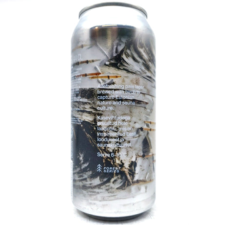 Pohjala Kask Gluten Free Lager 5% (440ml can)-Hop Burns & Black