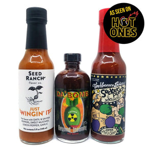 Hot Ones Hot Sauce Season 27 Da Bomb Beyond Insanity Pack (3 sauces)-Hop Burns & Black