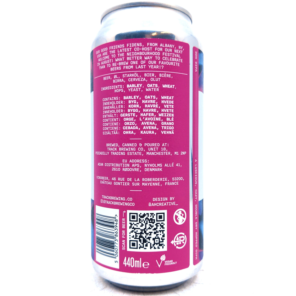 Track x Fidens Maiden Double IPA 8.2% (440ml can)-Hop Burns & Black