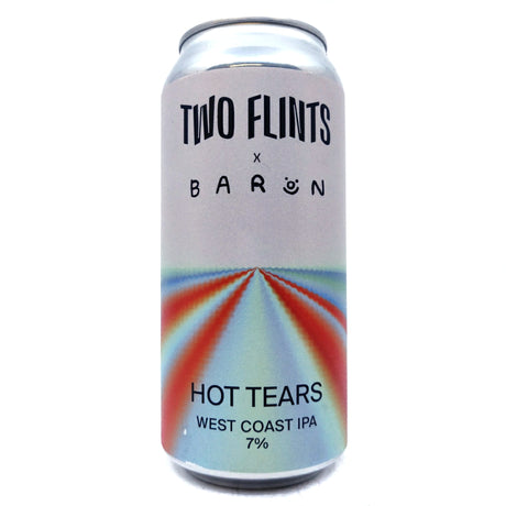 Two Flints x Baron Hot Tears West Coast IPA 7% (440ml can)-Hop Burns & Black