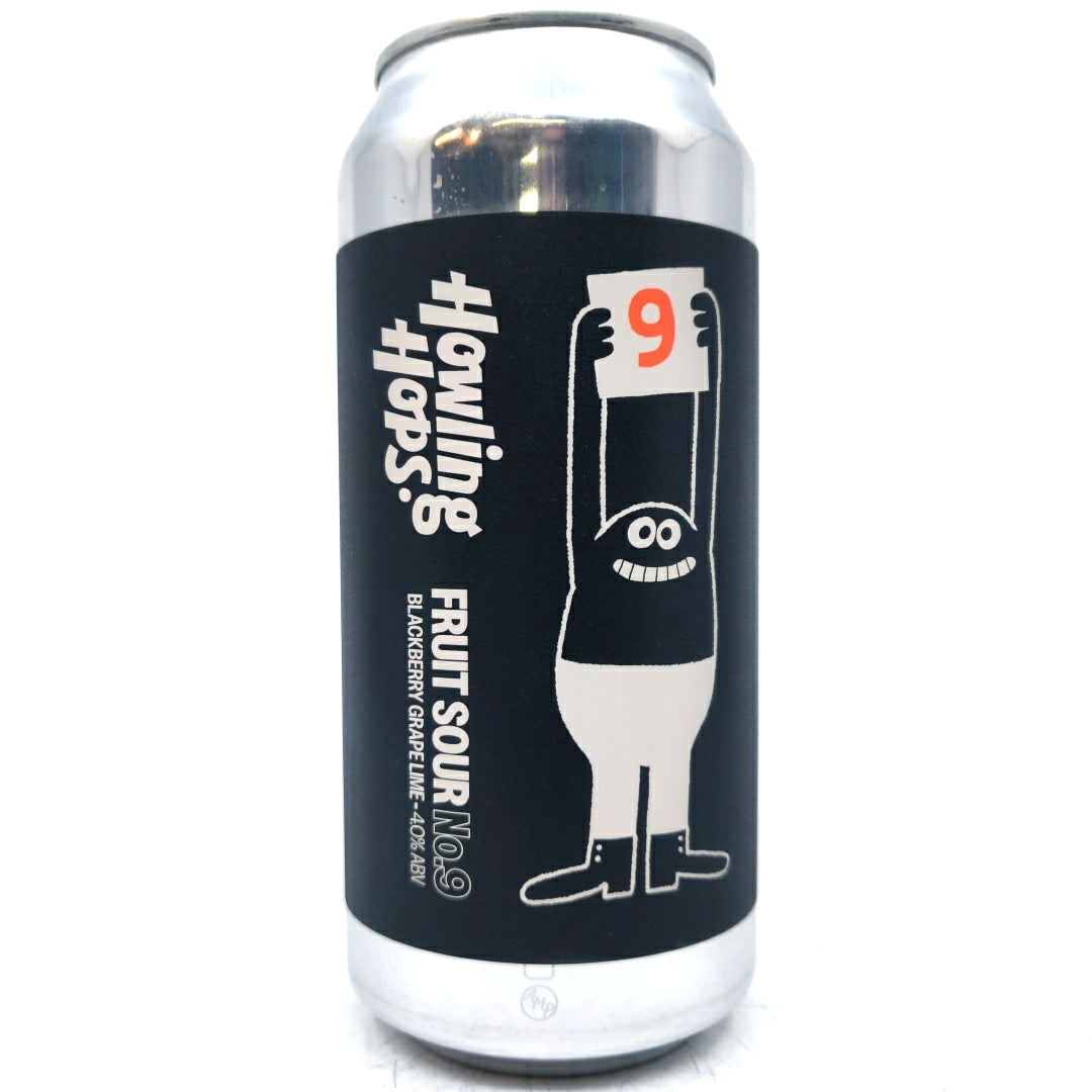 Howling Hops Fruit Sour No.9 Blackberry, Grape & Lime 4% (440ml can)-Hop Burns & Black