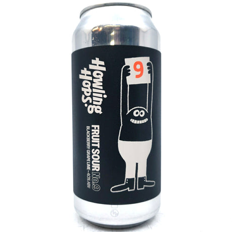 Howling Hops Fruit Sour No.9 Blackberry, Grape & Lime 4% (440ml can)-Hop Burns & Black