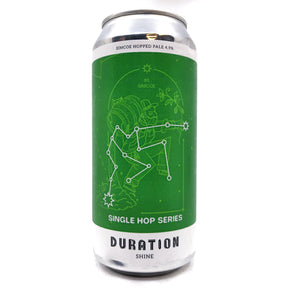 Duration Shine Simcoe Hopped Pale Ale 4.9% (440ml can)-Hop Burns & Black