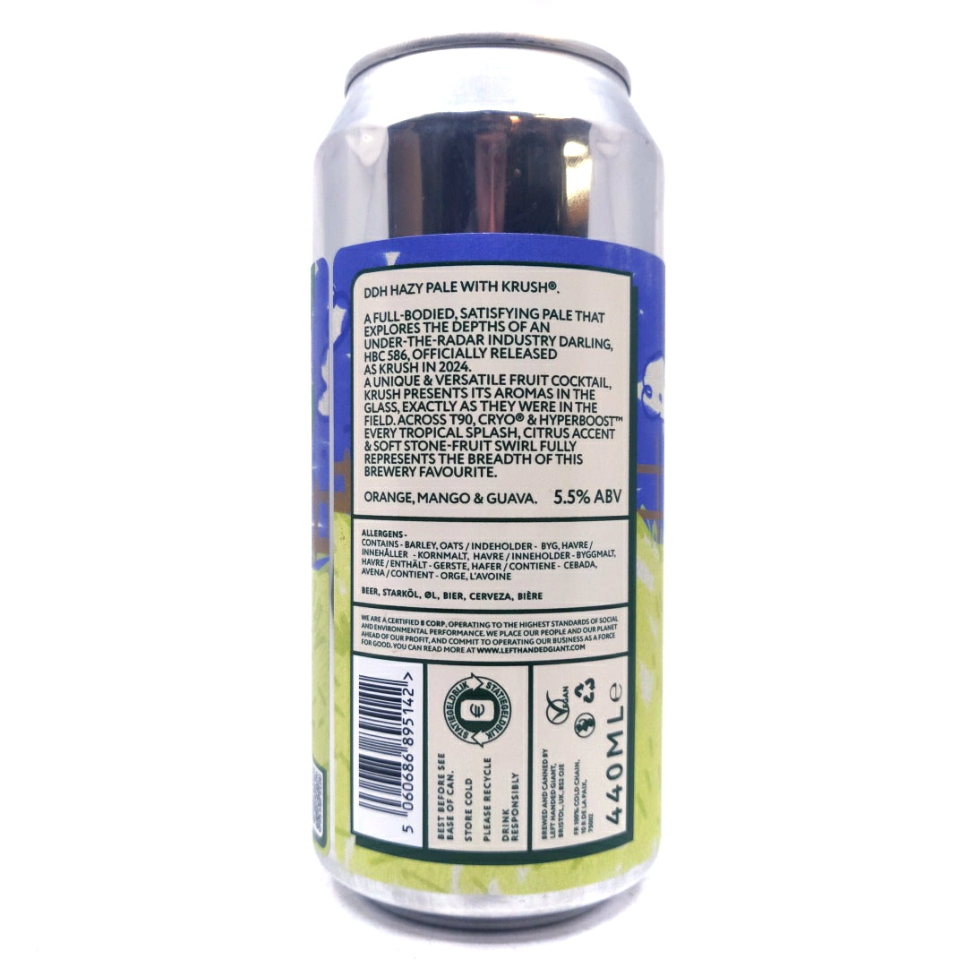 Left Handed Giant Painter's View DDH Hazy Pale Ale 5.5% (440ml can)-Hop Burns & Black
