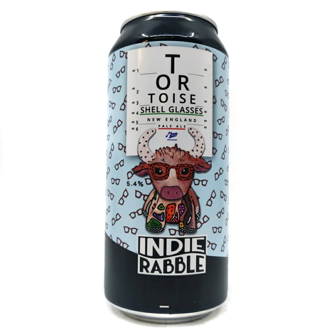 Indie Rabble Tortoiseshell Glasses New England Pale Ale 5.4% (440ml can)-Hop Burns & Black