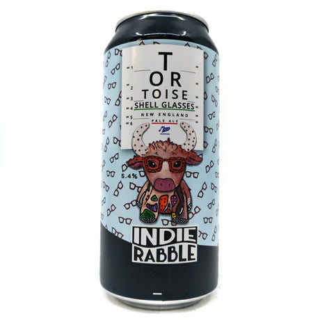 Indie Rabble Tortoiseshell Glasses New England Pale Ale 5.4% (440ml can)-Hop Burns & Black