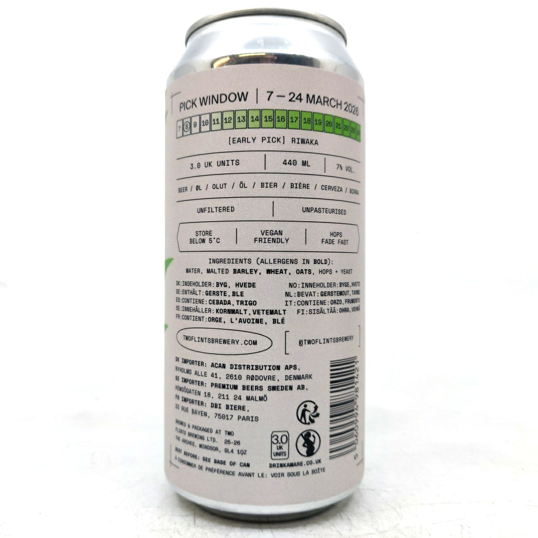 Two Flints x DEYA Early Pick Riwaka DDH Hazy IPA 7% (440ml can)