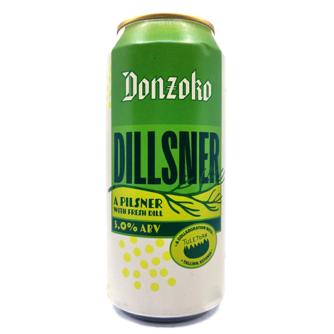 Donzoko Dillsner Pils 5% (500ml can)-Hop Burns & Black
