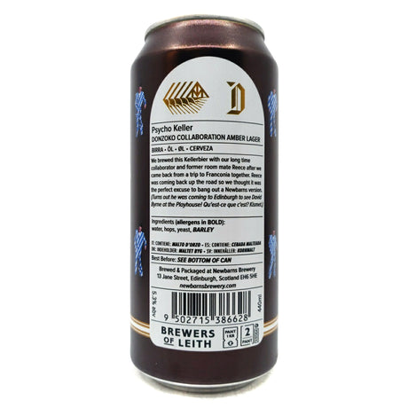Newbarns x Donzoko Psycho Keller Amber Lager 5.3% (440ml can)