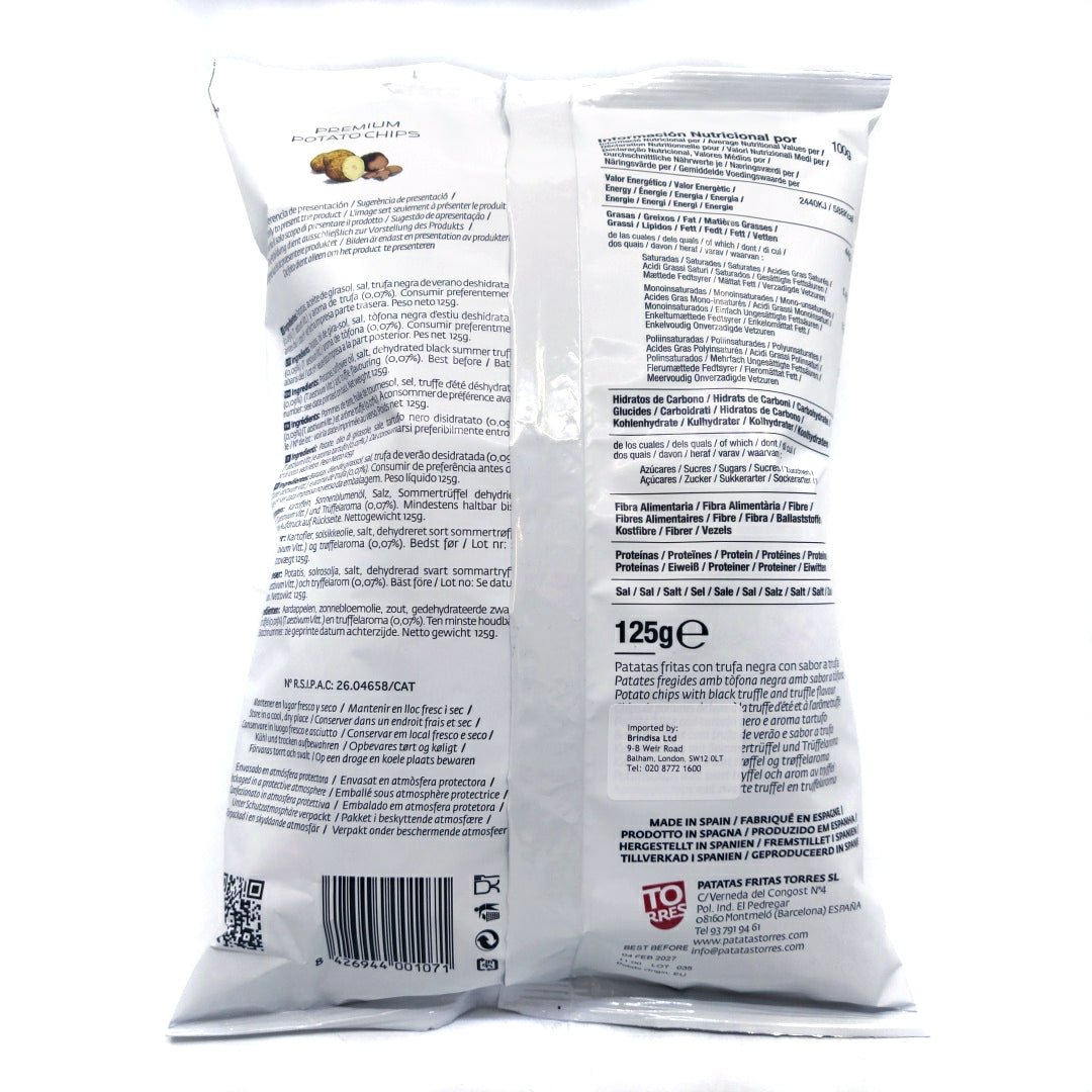 Torres Black Truffle Potato Crisps (125g)-Hop Burns & Black