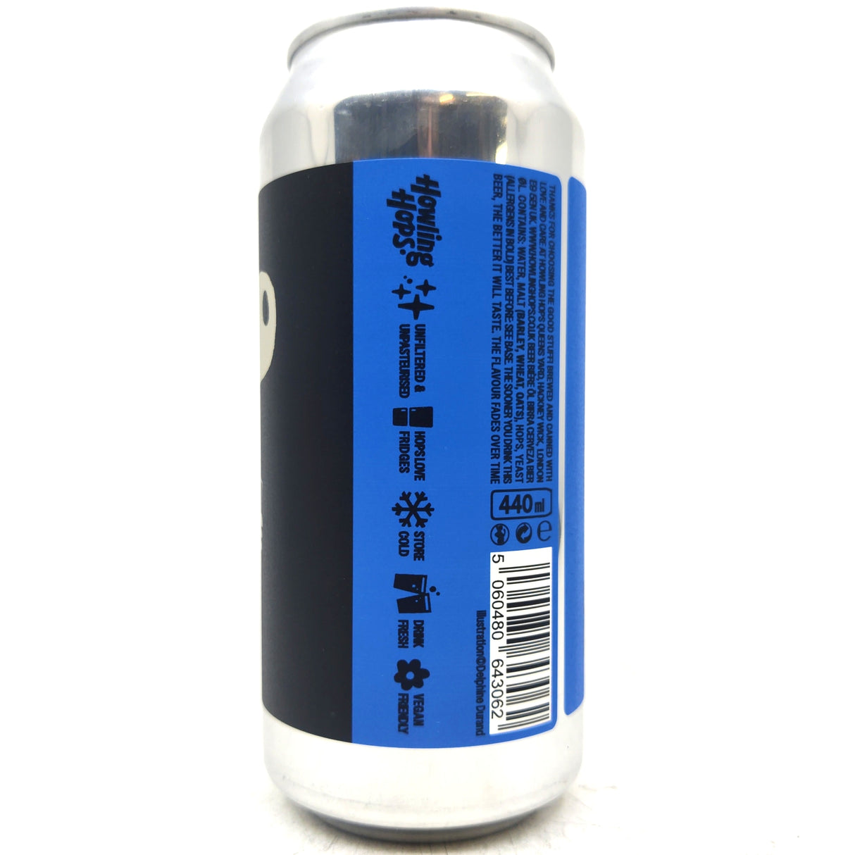 Howling Hops New England IPA No.8 5.9% (440ml can)-Hop Burns & Black