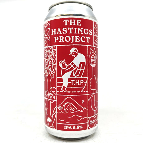 The Hastings Project West Coast IPA 6.5% (440ml can)-Hop Burns & Black