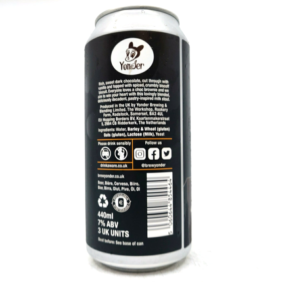 Yonder Biscoff Chocolate Brownie Pastry Stout 7% (440ml can)-Hop Burns & Black