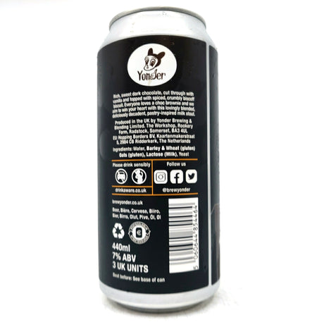 Yonder Biscoff Chocolate Brownie Pastry Stout 7% (440ml can)-Hop Burns & Black