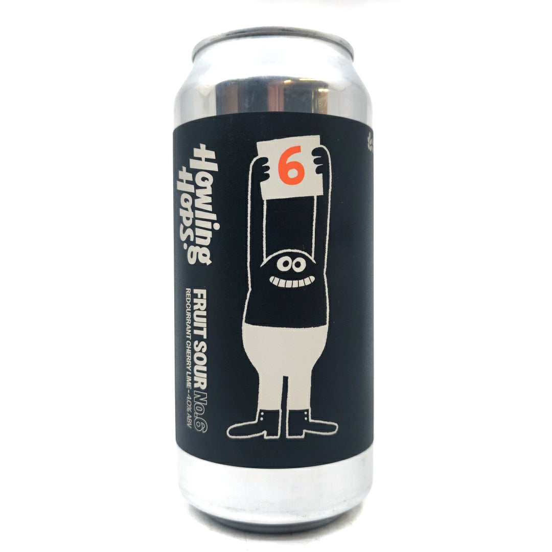 Howling Hops Fruit Sour No.6 Redcurrant, Cherry & Lime 4.5% (440ml can)-Hop Burns & Black
