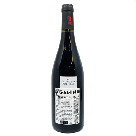 Domaine Calihol Gautran Gamin Minervois 2023 14.5% (750ml)-Hop Burns & Black