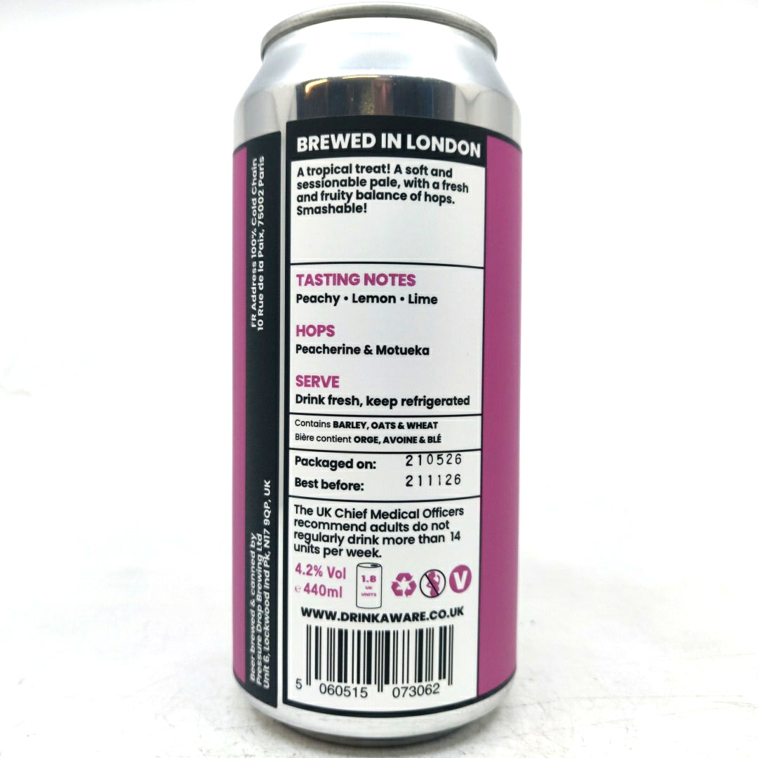 Pressure Drop Clematis New England Pale Ale 4.2% (440ml can)-Hop Burns & Black
