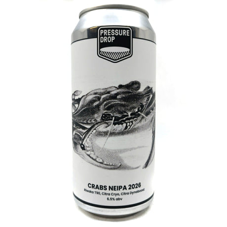 Pressure Drop Crabs 2026 New England IPA 6.5% (440ml can)-Hop Burns & Black