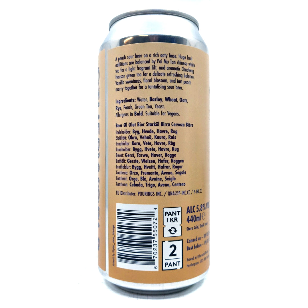 Otherworld Warped Peach & Tea Sour 5.8% (440ml can)-Hop Burns & Black