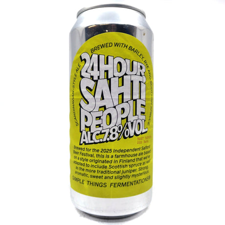 Simple Things Fermentations 24 Hour Sahti People Farmhouse Ale 7.8% (440ml can)-Hop Burns & Black