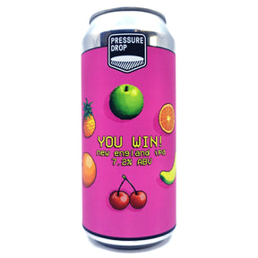 Pressure Drop You Win! New England IPA 7.2% (440ml can)-Hop Burns & Black