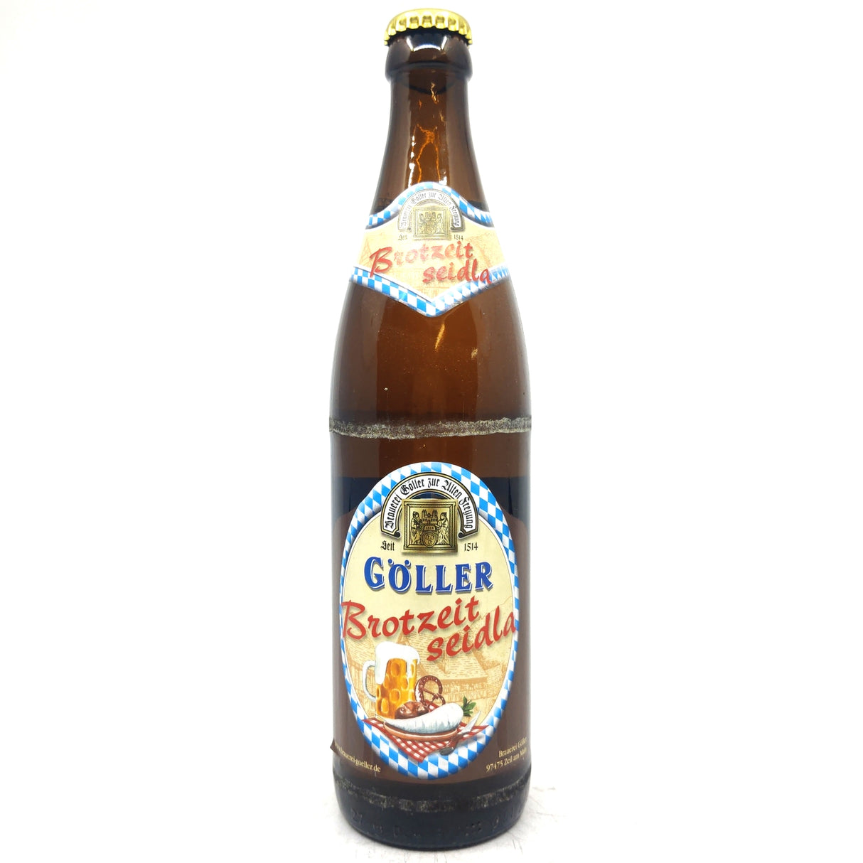 Goller Brotzeit Seidla Helles 4.3% (500ml)-Hop Burns & Black
