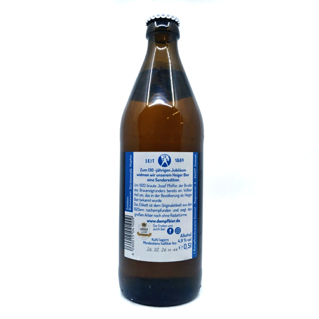 Dampfbierbrauerei Zwiesl Pfeffer Hell Lager 4.9% (500ml)-Hop Burns & Black