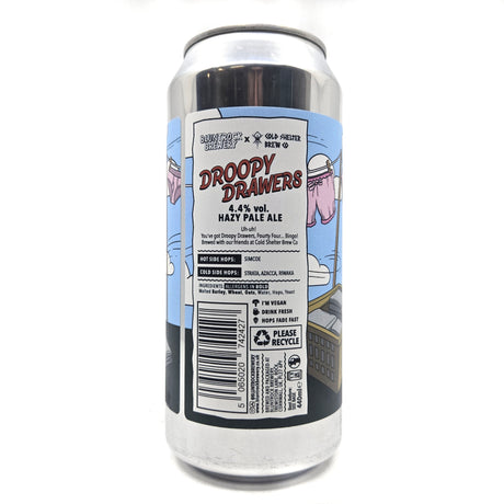 Bluntrock Droopy Drawers Hazy Pale Ale 4.4% (440ml can)-Hop Burns & Black