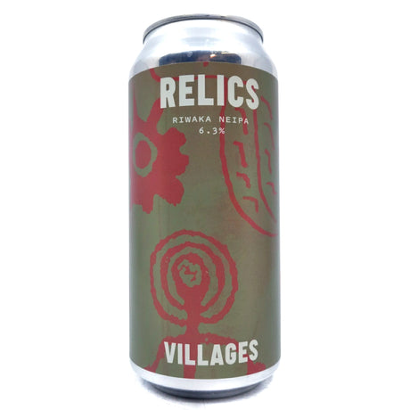 Villages Relics Riwaka New England IPA 6.3% (440ml can)-Hop Burns & Black