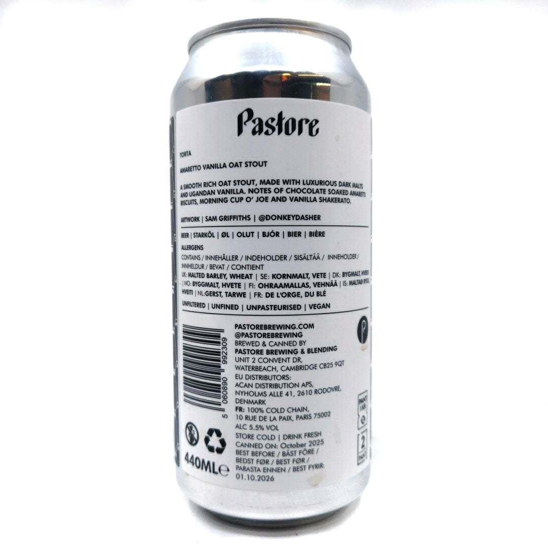 Pastore Torta Stout 5.5% (440ml can)-Hop Burns & Black