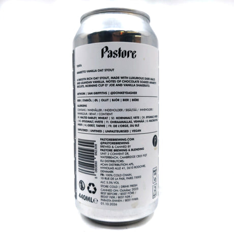 Pastore Torta Stout 5.5% (440ml can)-Hop Burns & Black