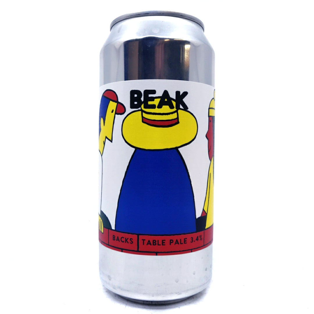 Beak Backs Table Pale 3.4% (440ml can)-Hop Burns & Black