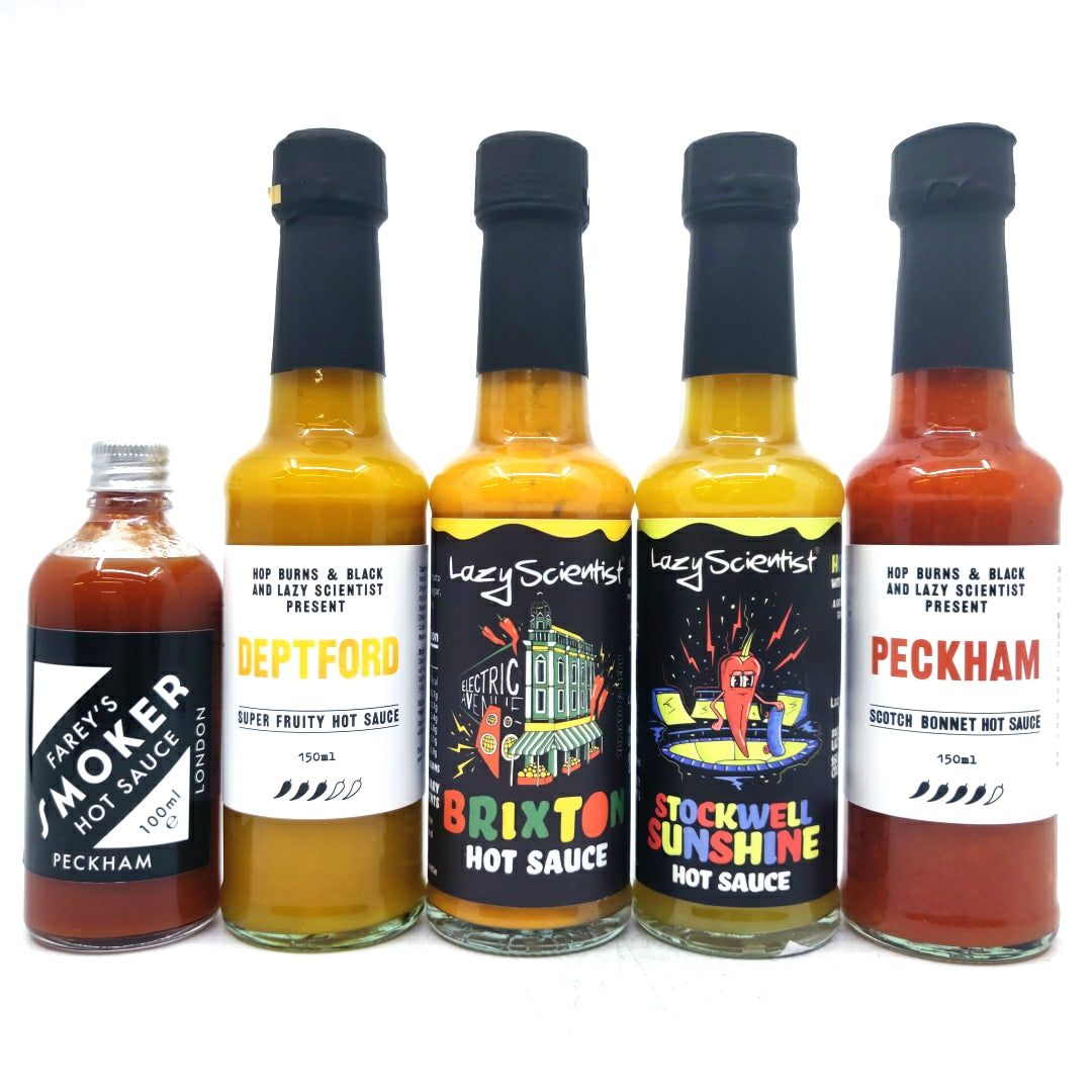 The South London Hottest Places Sauce Pack (5 sauces)-Hop Burns & Black