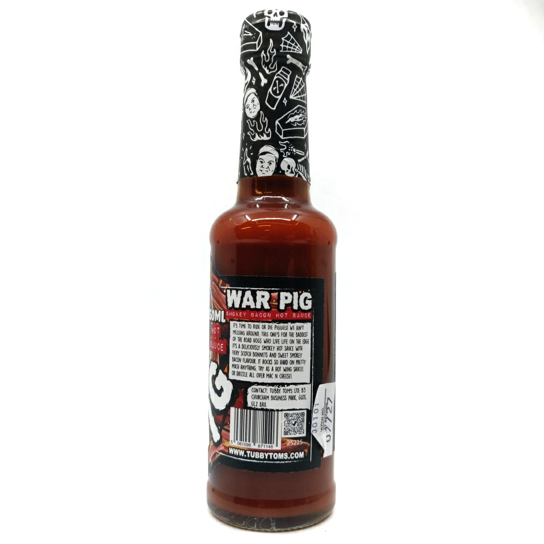 Tubby Tom's War Pig Smokey Bacon Hot Sauce (150g)-Hop Burns & Black
