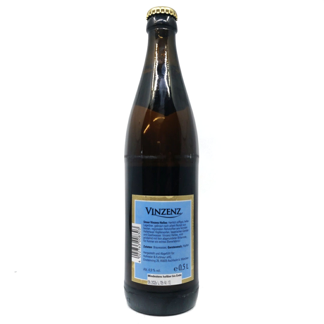 Pollinger Pater Vinzenz Original Hell 4,.9% (500ml)-Hop Burns & Black