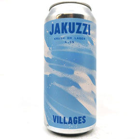 Villages Jakuzzi Krush Dry-Hopped Lager 4.5% (440ml can)-Hop Burns & Black