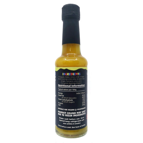 Lazy Scientist Stockwell Sunshine Pineapple, Turmeric & Ginger Hot Sauce (150ml)-Hop Burns & Black