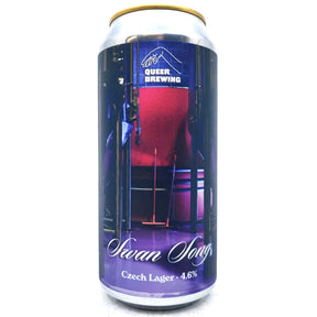 Queer Brewing Swansong Czech Lager 4.6% (440ml can)-Hop Burns & Black