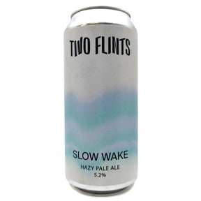 Two Flints Slow Wake Hazy Pale Ale 5.2% (440ml can)-Hop Burns & Black